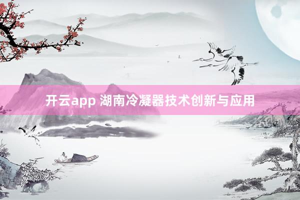 开云app 湖南冷凝器技术创新与应用