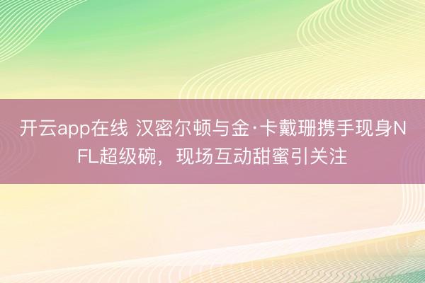 开云app在线 汉密尔顿与金·卡戴珊携手现身NFL超级碗，现场互动甜蜜引关注