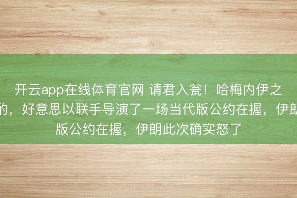 开云app在线体育官网 请君入瓮！哈梅内伊之死背后的AI商酌，好意思以联手导演了一场当代版公约在握，伊朗此次确实怒了